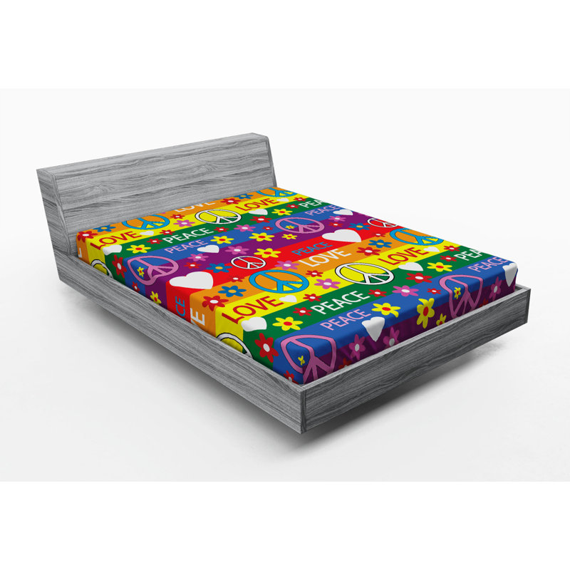 Microfiber Floral Fitted Sheet, Full Fitted Sheet