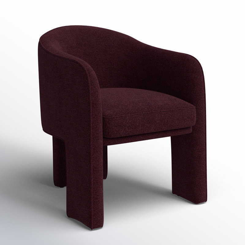 Clara Upholstered Arm Chair, Plum Performance
