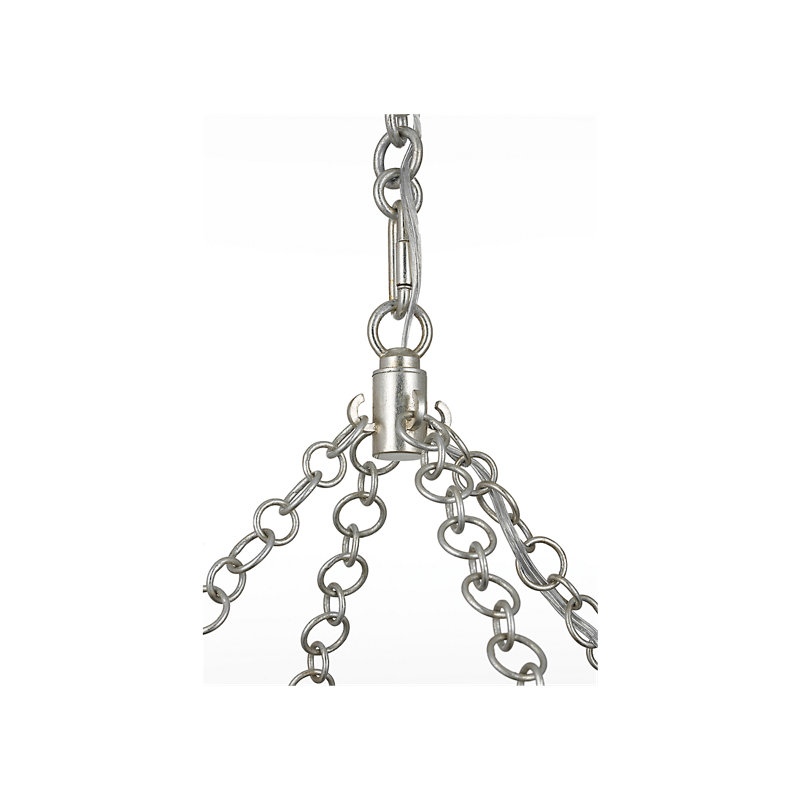 Julie Neill 12 - Light Chandelier, Burnished Silver Leaf