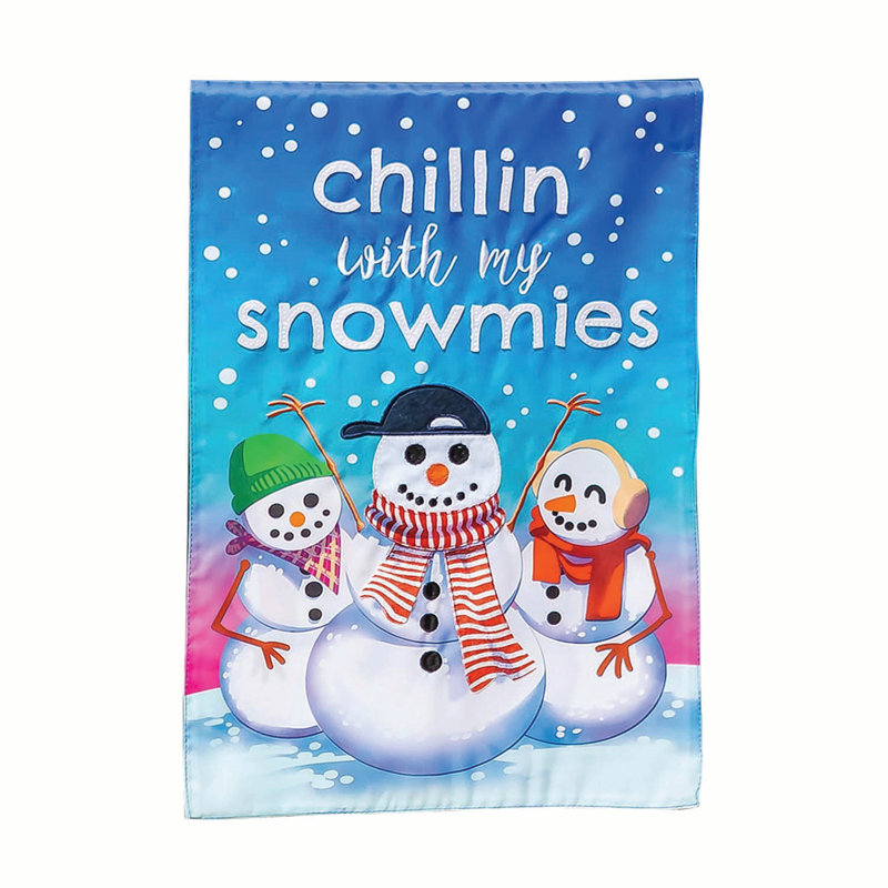 Drapeau de jardin Chillin with My Snowmies