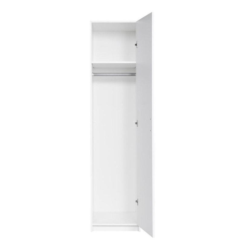 Elbertha 1 Door Solid + Manufactured Wood Wardrobe
