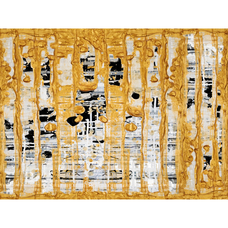 Pure Gold Print by Kari Souders, Black Framed Paper, 25.2" H x 31.2'' W