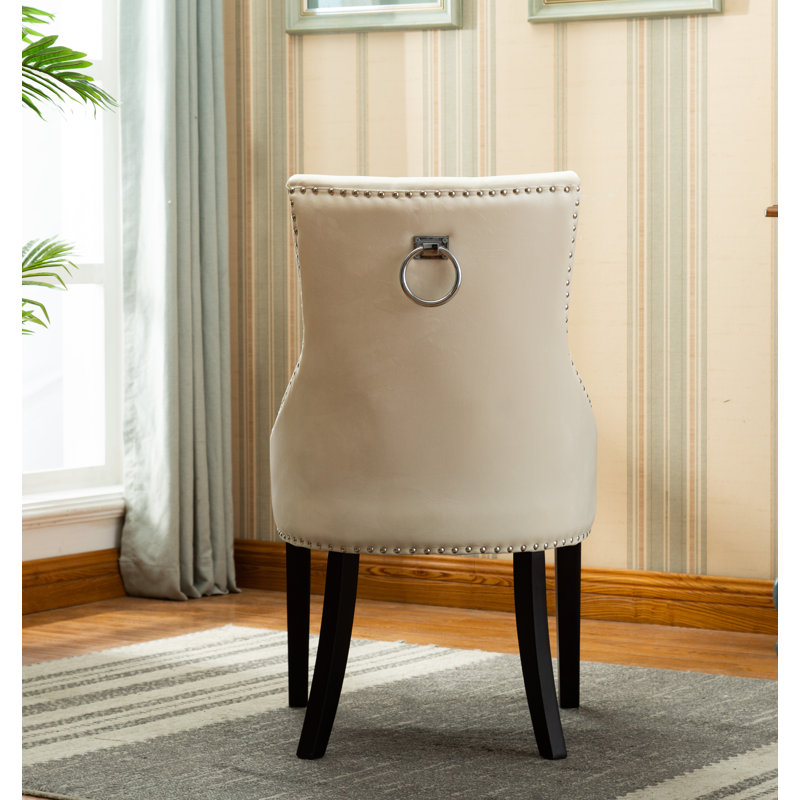 Chaise d'appoint capitonnée large Zaniyah 58,42 cm, Microfibre/microsuède gris