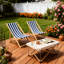 Chaise pliable en bois foncé foncé Populus