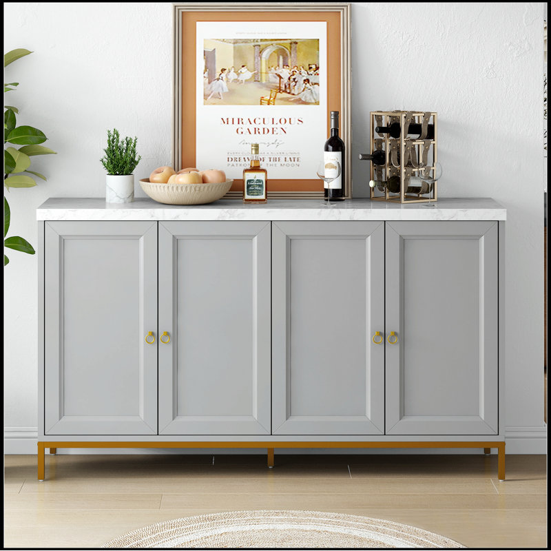 Tynisia Modern Sideboard With Extra Large Storage Space With Metal Handles And Support Legs,Dining cabinet,Buffet table