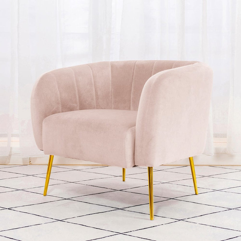 Diego Velvet Armchair, Pink