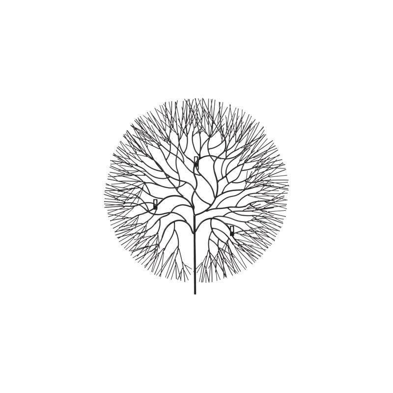 Wire Tree Wall Décor, 30" H x 28" W x 1" D