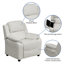 Deluxe Padded Contemporary Kids Recliner with Storage Arms-575610460