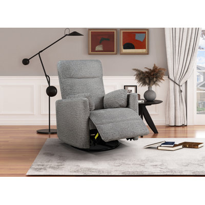 Fauteuil inclinable et pivotant, chenille taupe