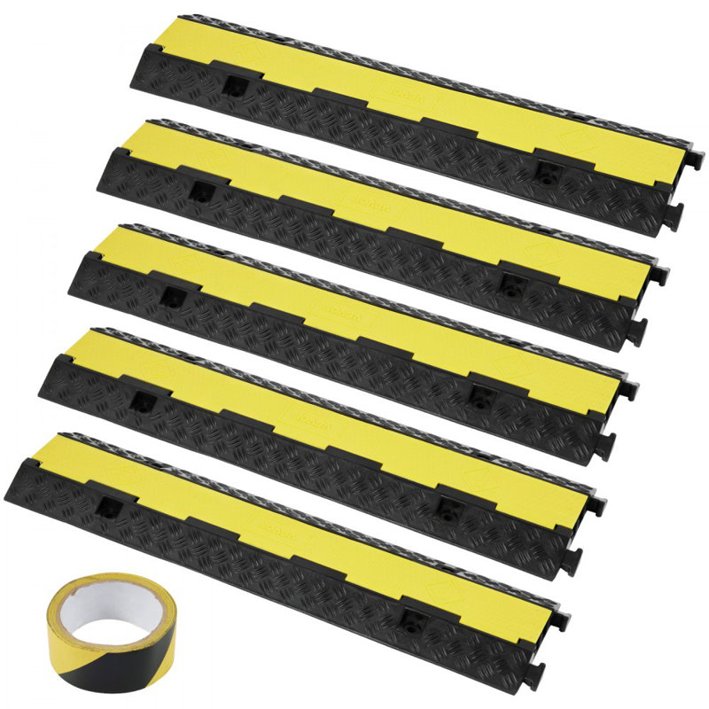 5 Rampes de protection de câble pour 5 PCs Rampe de recouvrement de câble 2 fils 12 000 lb