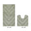 Ensemble de tapis pour salle de bain à chevrons 100% coton Annaclara Premium GSM 1990 2 pièces avec envers en latex antidérapant, certifié OEKO-TEX®, super absorbant et lavable à la machine, sauge foncé-71048578-122444785