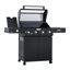 Barbecue au propane à 4 brûleurs avec rôtissoire à 4 brûleurs et grille-pain noir