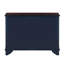 Console avec rangement pour le salon, tablette personnalisable multifonctionnelle de 40 po, bleu marine et brun-2017309364