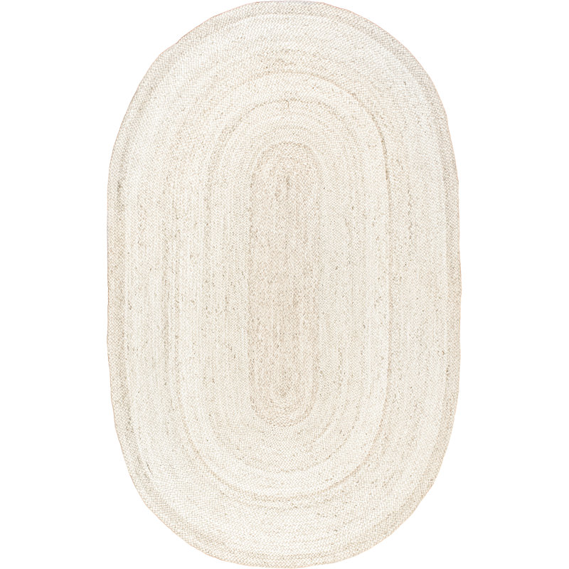 Cruise Natural Jute Area Rug, Oval 3' x 5'