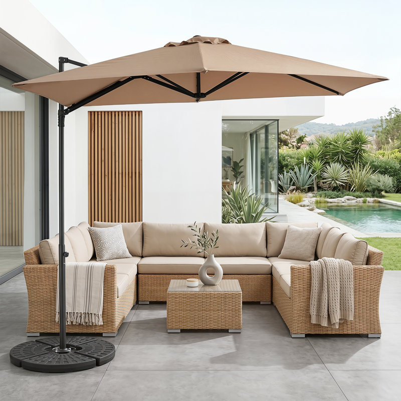 Parasol de patio 10 'Cantilever, Tanné