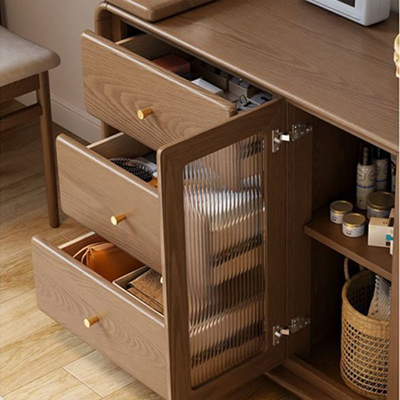 Coiffeuse avec miroir lumineux, 3 tiroirs