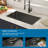 Gunmetal Black Undermount  Kitchen Sink 16 Gauge Single Bowl With Drain Assembly