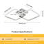 Modern 64cm Chrome Dimmable LED Aluminium Flush Mount Ceiling Light With Remote 