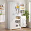 Fluted Kitchen Pantry Cabinet with 3 Keyboard Drawers & 6 Door Shelves Adjustable-1951324512
