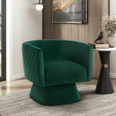 Fauteuil pivotant en velours moderne
