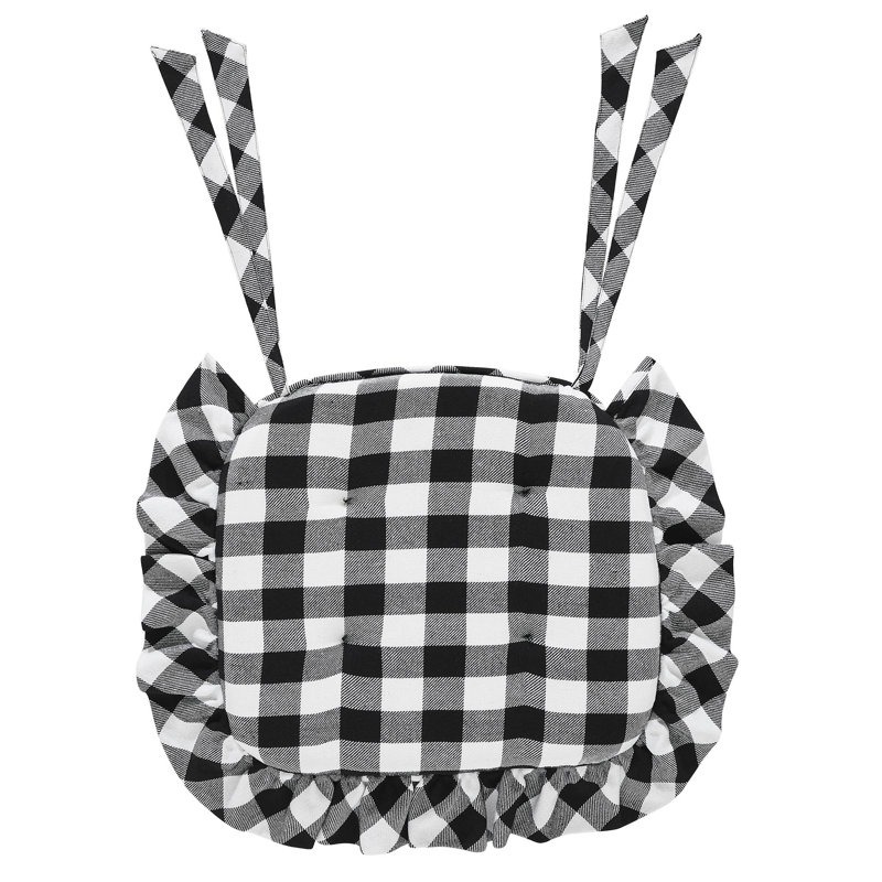 Coussin de chaise 1 pièce Annie Buffalo, Noir / blanc