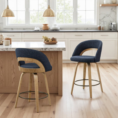 Upholstered Swivel Dining Bar Stools