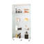 Vitrine en verre blanc, 4 tablettes, 2 portes, pour le salon, la chambre à coucher, le bureau, une armoire à 2 portes et 4 portes de 64,7 po x 31,7 po x 14,3 po