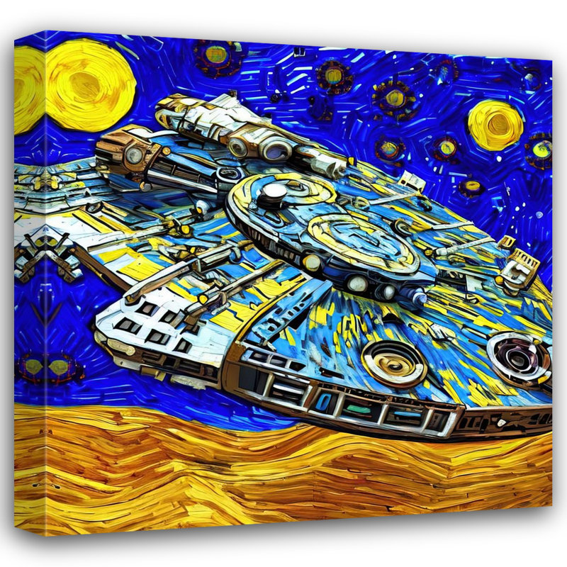 Millenium Falcon Two par Stephen Chambers, impression sur toile tendue, L 15 po x H 15 po