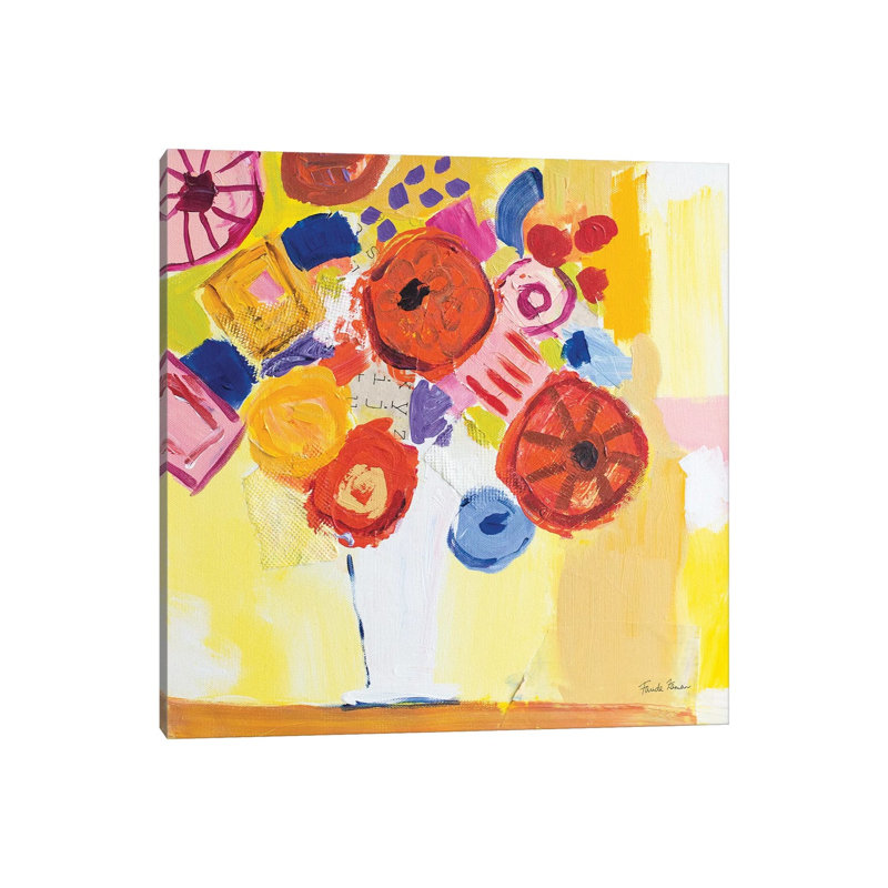 Floral Collage 1 Piece Wrapped Canvas Painting, 45.72 cm H x 45.72 cm W x 3.175 cm D
