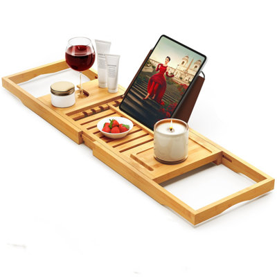 Plateau de baignoire pliable - Plateau en bois pour baignoire