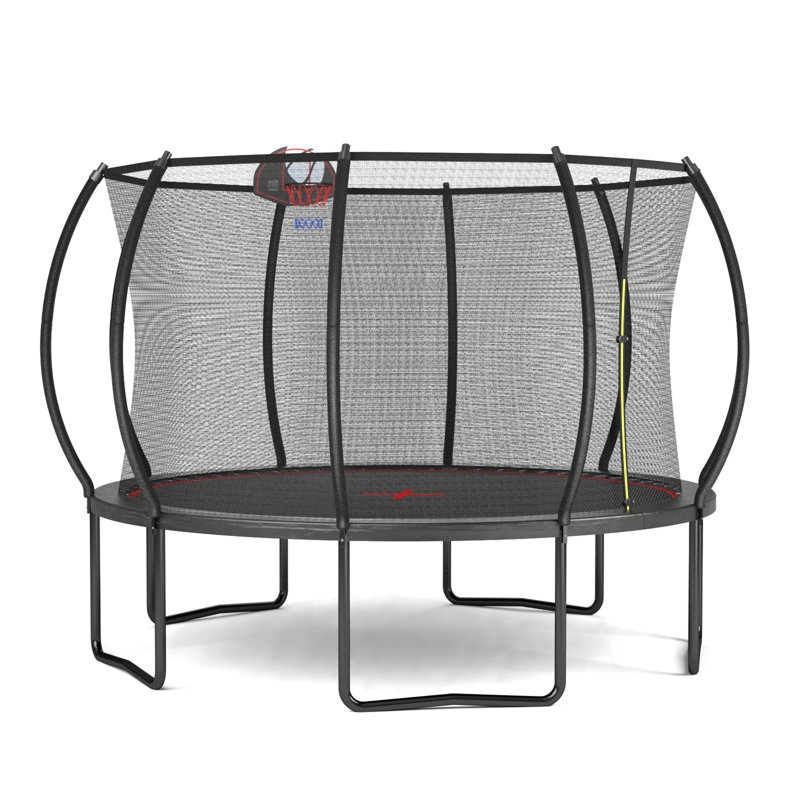 Citrouille trampoline 12 pi - noir rouge