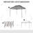 Quick-setup Metal Pop-up Shelter For Garden And Backyard Events