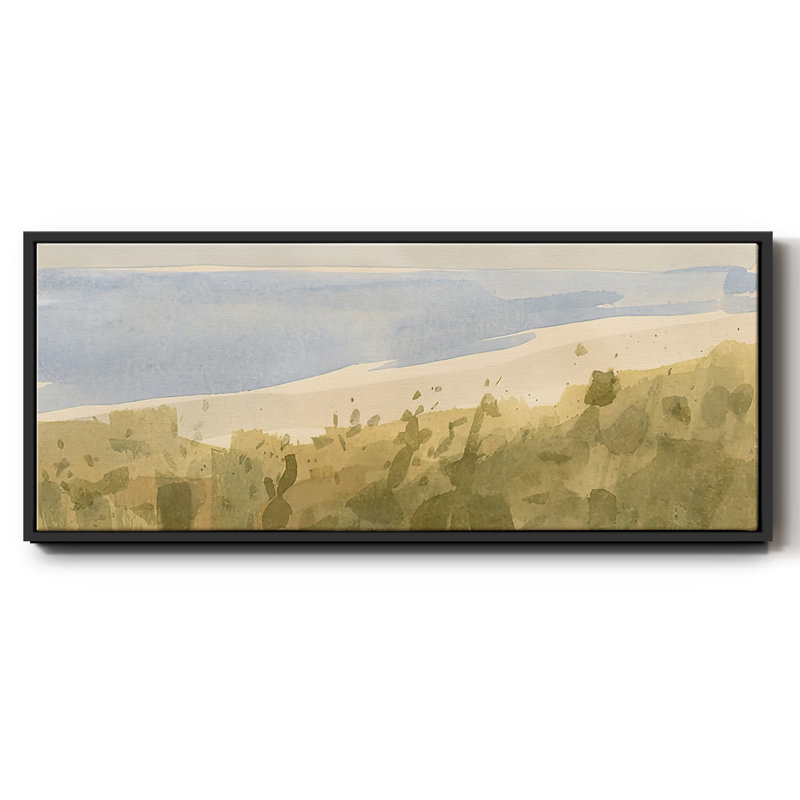 Brushy Coast II - toile encadrée, H 20 po x l 50 po