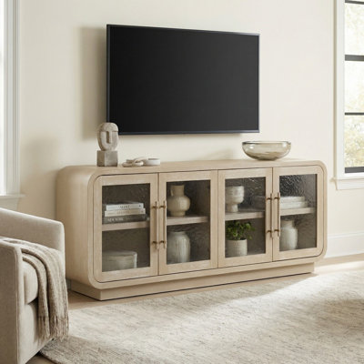 80" Tan 4-Door Media Credenza_Sideboard