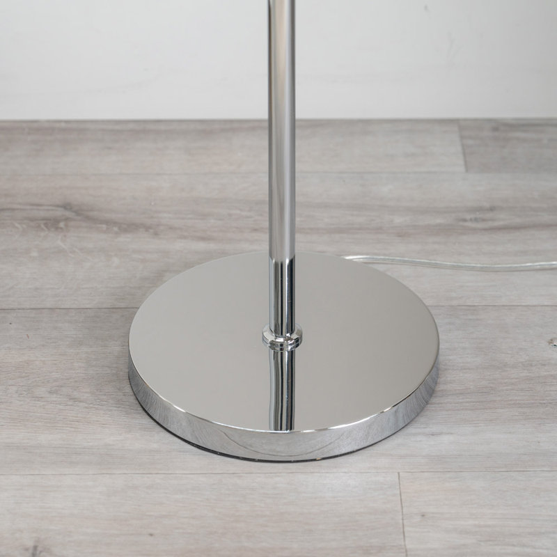 Randalia 145cm Traditional Floor Lamp, Chrome, Black