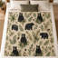 Couverture en flanelle Botanical Black Bear