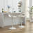 High Padded Swivel Adjustable Barstools(Set of 2)-395851044