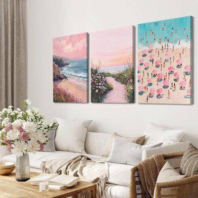 3 Piece Wrapped Canvas Wall Art