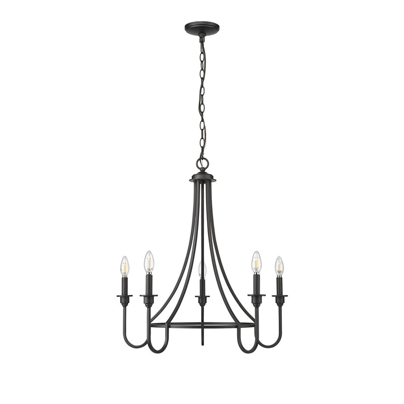 Lustre à 5 lumières Artemis, Noir mat