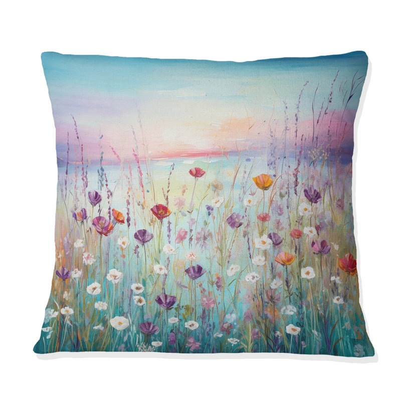 Coussin Wild Flowers Meadows II - imprimé champ de fleurs