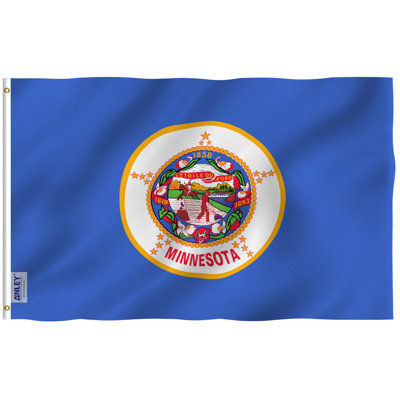 Drapeau de maison en polyester 36 po x 60 po Minnesota State