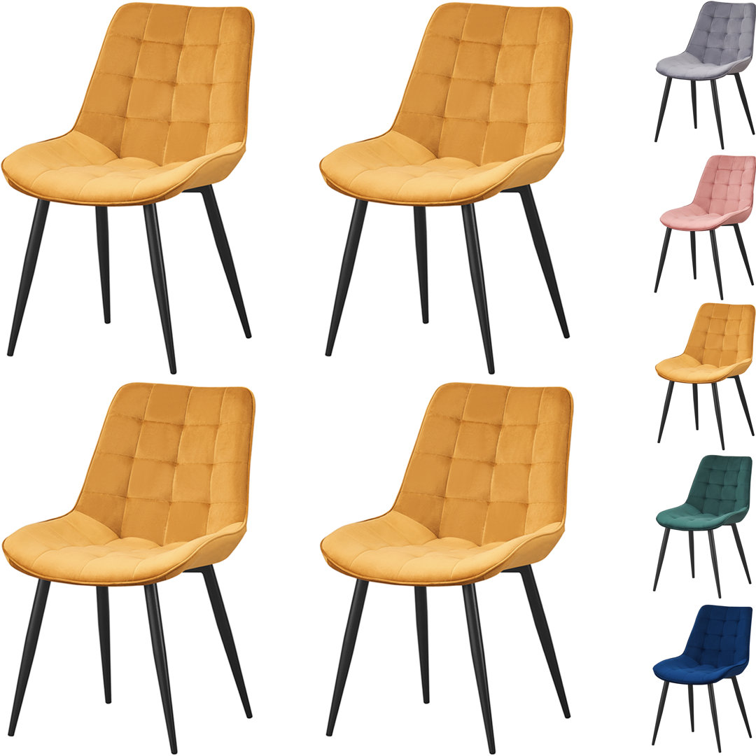 Upholstered Armless Dining Chair )set of 4)
