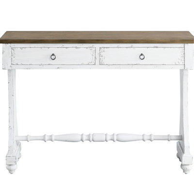 White Console Table With 25 Mm Thick Top And Storage Drawers Rectangular In Wooden Side Glide 2