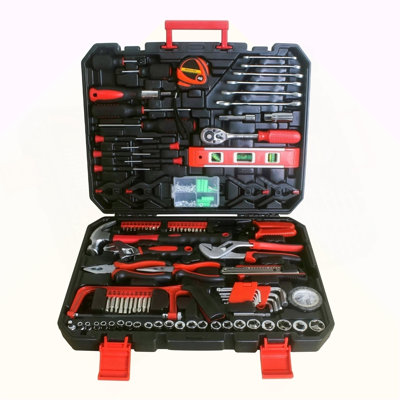 Boîte à outils noire avec outils 238 pièces
