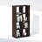  Simple Open Back Cube Storage Organizer, Standing Shelf, 8-Cube, Dark Oak