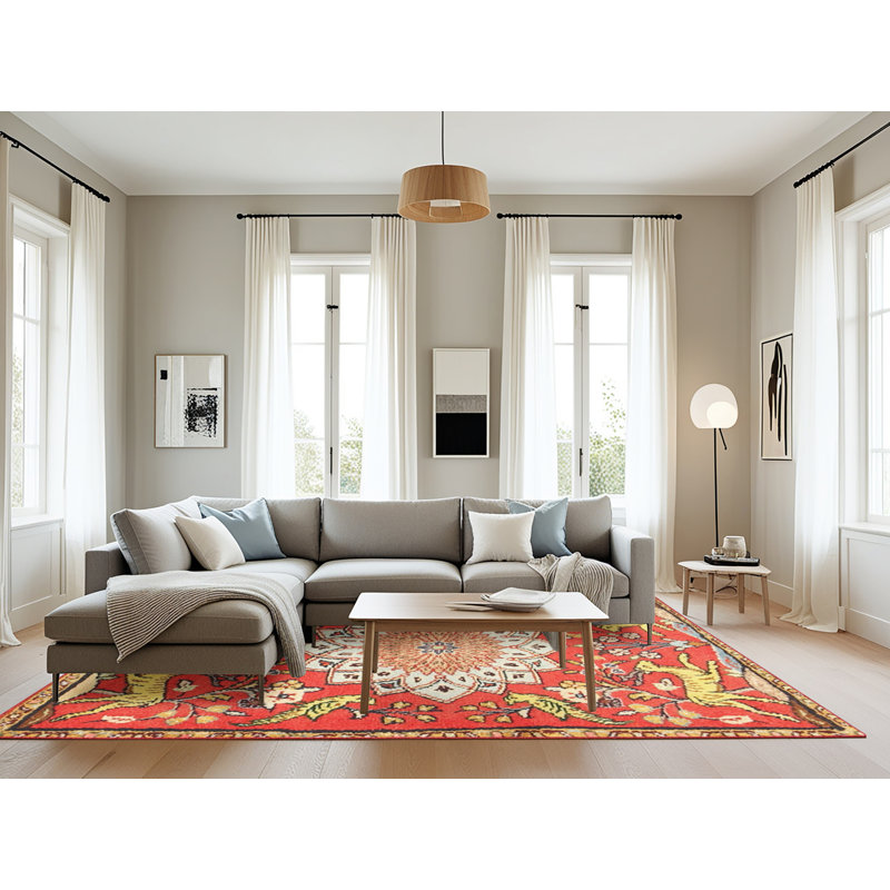 Floral Indoor Rug, Rectangle 8' x 12'