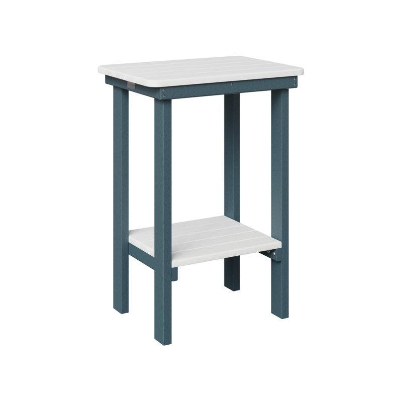 Berlin Gardens Rectangular End Counter Table, Slate, White