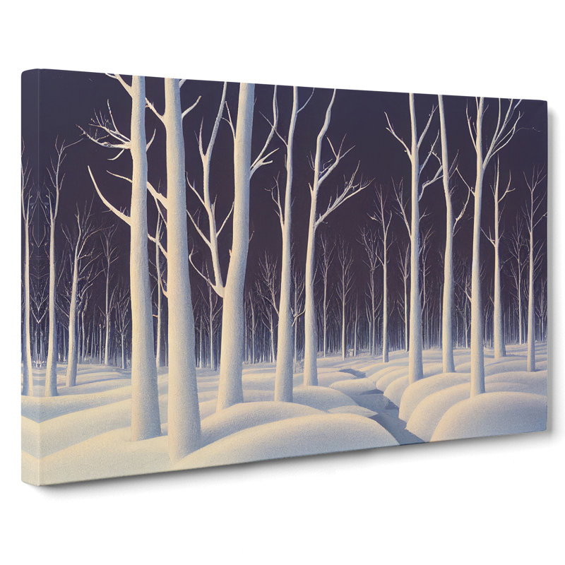 Ravishing Winter Forest - Wrapped Canvas, 40cm H x 60cm W x 3cm D
