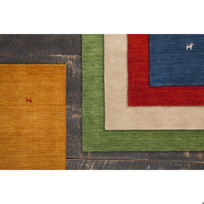 Gabi Hand-Knotted Red Area Rug, Rectangle 7'9" x 10'6"