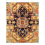 Wool Southwestern Area Rug in Ivory/Rust